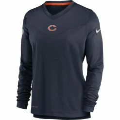 Nike Women's Navy Chicago Bears Top Coach Performance V-Neck Long Sleeve T-Shirt -Fanatics DSCO1161636294 1320 ALT2