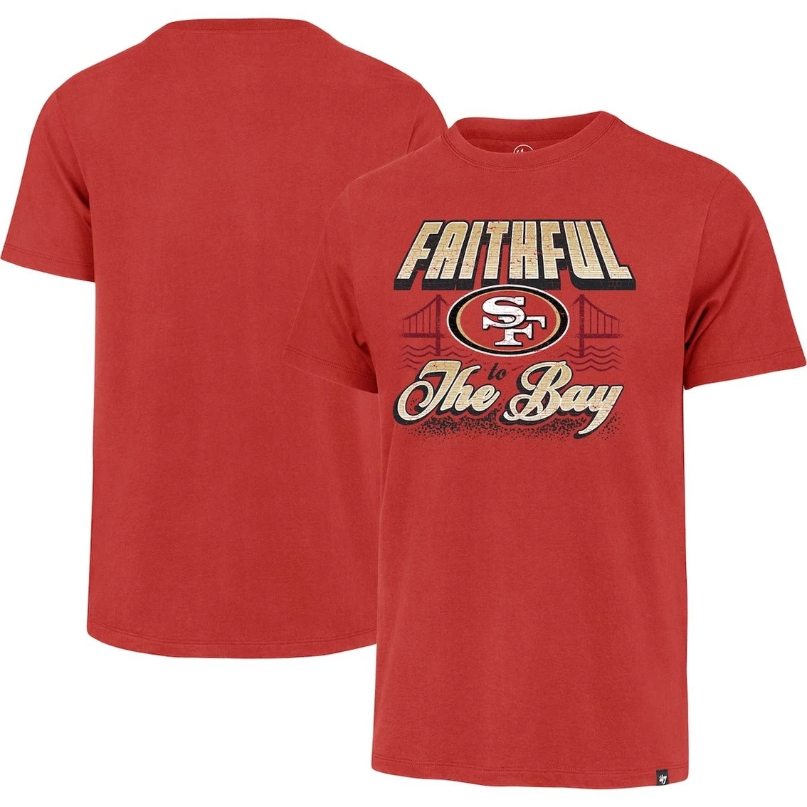 '47 Men's Scarlet San Francisco 49ers 2023 NFL Playoffs Faithful To The Bay Regional Franklin T-Shirt 3 '47 Men's Scarlet San Francisco 49ers 2023 NFL Playoffs Faithful To The Bay Regional Franklin T-Shirt