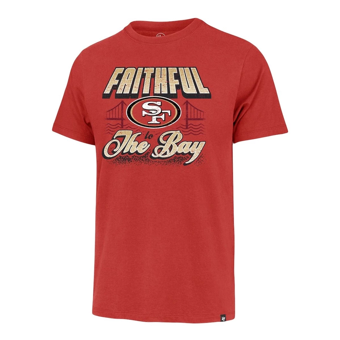 '47 Men's Scarlet San Francisco 49ers 2023 NFL Playoffs Faithful To The Bay Regional Franklin T-Shirt 5 '47 Men's Scarlet San Francisco 49ers 2023 NFL Playoffs Faithful To The Bay Regional Franklin T-Shirt - Image 3