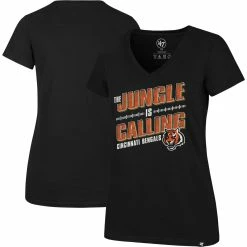 '47 Women's Black Cincinnati Bengals Team Regional Ultra Rival V-Neck T-Shirt