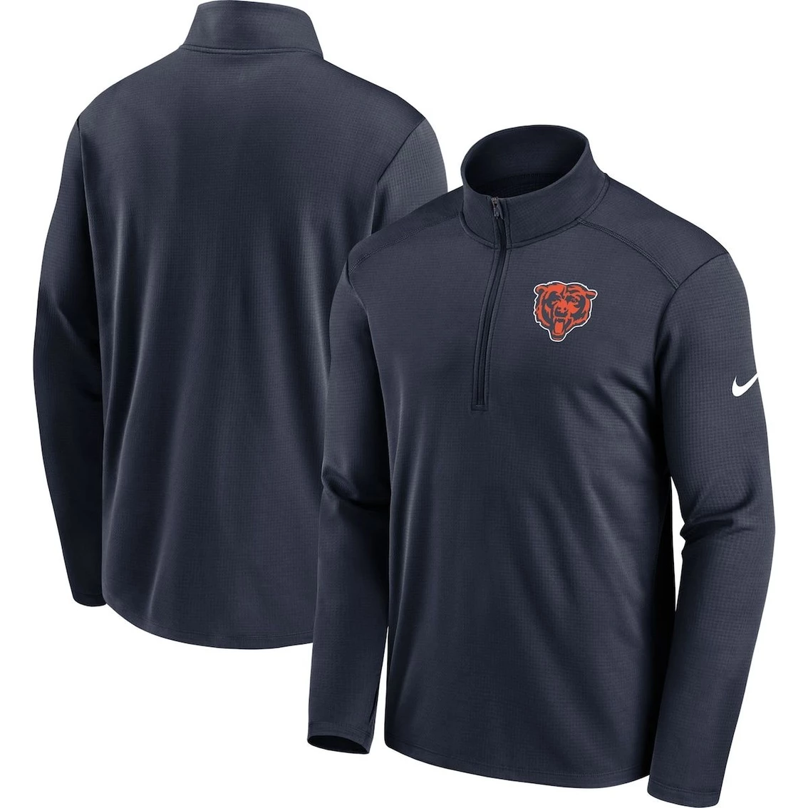Nike Men's Navy Chicago Bears Pacer Performance Quarter-Zip Jacket 3 Nike Men's Navy Chicago Bears Pacer Performance Quarter-Zip Jacket