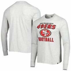 '47 Men's Heathered Gray San Francisco 49ers Dozer Franklin Long Sleeve T-Shirt