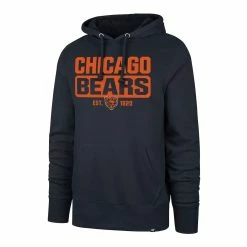 '47 Men's Navy Chicago Bears Box Out Headline Pullover Hoodie