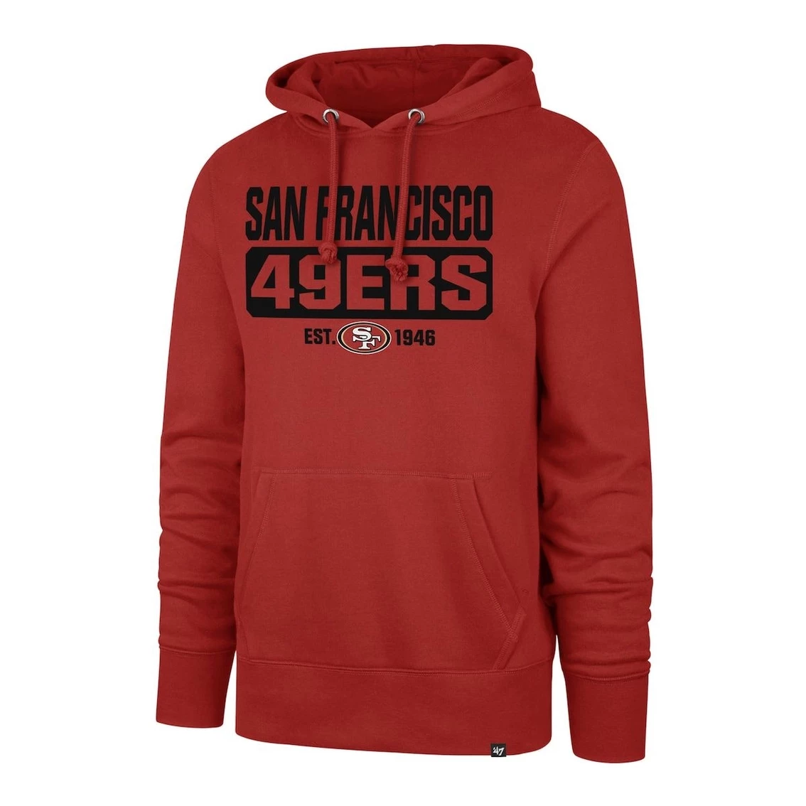 '47 Men's Scarlet San Francisco 49ers Box Out Headline Pullover Hoodie 4 '47 Men's Scarlet San Francisco 49ers Box Out Headline Pullover Hoodie - Image 2
