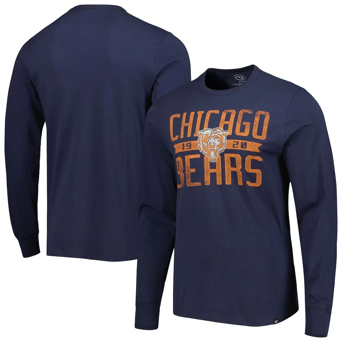 '47 Men's Navy Chicago Bears Brand Wide Out Franklin Long Sleeve T-Shirt 3 '47 Men's Navy Chicago Bears Brand Wide Out Franklin Long Sleeve T-Shirt