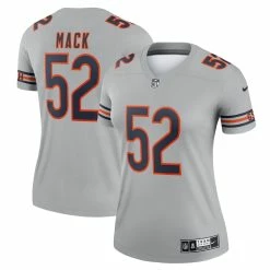 Nike Women's Khalil Mack Gray Chicago Bears Inverted Legend Jersey