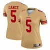 Nike Women's Trey Lance Gold San Francisco 49ers Inverted Legend Jersey 2 Nike Women's Trey Lance Gold San Francisco 49ers Inverted Legend Jersey -Fanatics DSCO1161639910 1853