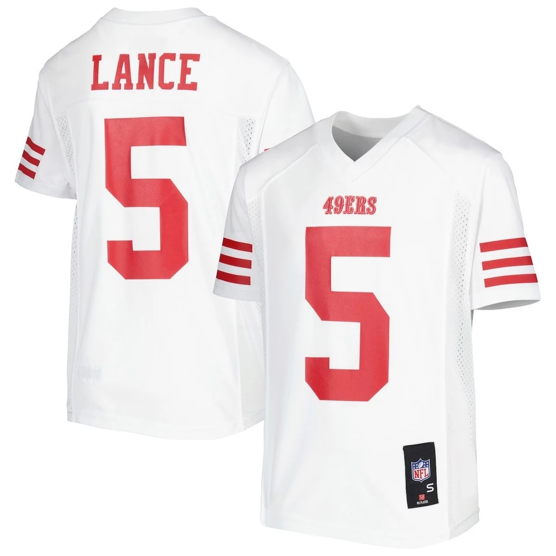 Outerstuff Youth Trey Lance White San Francisco 49ers Team Replica Player Jersey 4 Outerstuff Youth Trey Lance White San Francisco 49ers Team Replica Player Jersey - Image 2