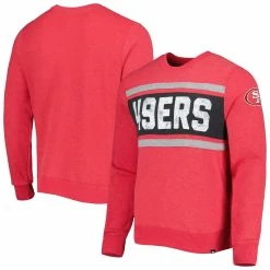 '47 Men's Heathered Scarlet San Francisco 49ers Bypass Tribeca Pullover Sweatshirt