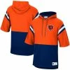 Mitchell & Ness Men's Orange/Navy Chicago Bears Gridiron Classics Training Room Half-Sleeve Pullover Hoodie -Fanatics DSCO1161641560 2294
