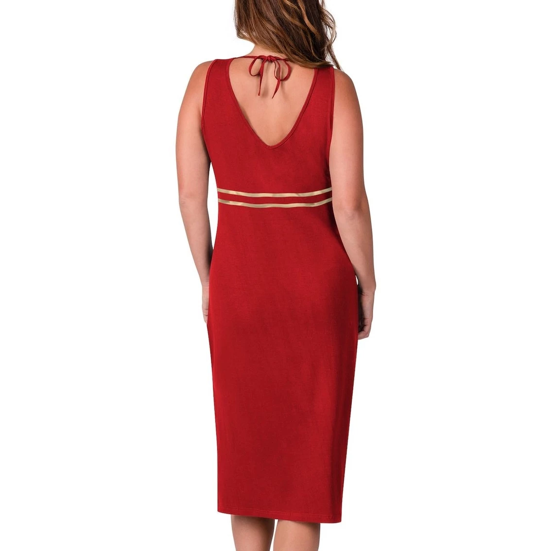 G-III 4Her By Carl Banks Women's Scarlet San Francisco 49ers Training V-Neck Maxi Dress 5 G-III 4Her By Carl Banks Women's Scarlet San Francisco 49ers Training V-Neck Maxi Dress - Image 3