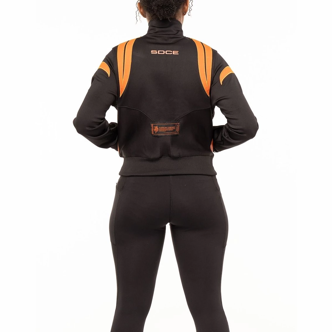 BlaCkOWned Women's Black Cincinnati Bengals X BlaCkOWned Stripes Don't Come Easy Varsity Track Set 5 BlaCkOWned Women's Black Cincinnati Bengals X BlaCkOWned Stripes Don't Come Easy Varsity Track Set - Image 3