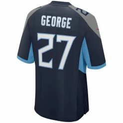 Nike Men's Eddie George Navy Tennessee Titans Game Retired Player Jersey -Fanatics DSCO1162025523 1320 ALT3