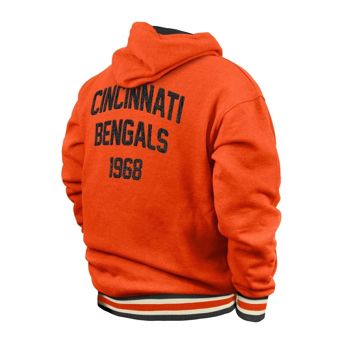 New Era Men's Orange Cincinnati Bengals Big & Tall NFL Pullover Hoodie 6 New Era Men's Orange Cincinnati Bengals Big & Tall NFL Pullover Hoodie - Image 4