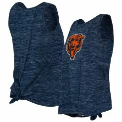 New Era Women's Navy Chicago Bears Space Dye Tie-Back Tank Top