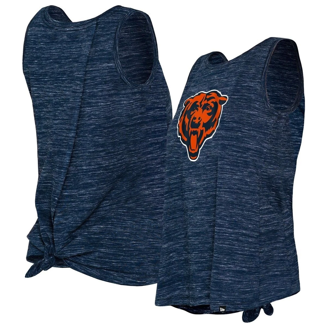 New Era Women's Navy Chicago Bears Space Dye Tie-Back Tank Top 4 New Era Women's Navy Chicago Bears Space Dye Tie-Back Tank Top - Image 2