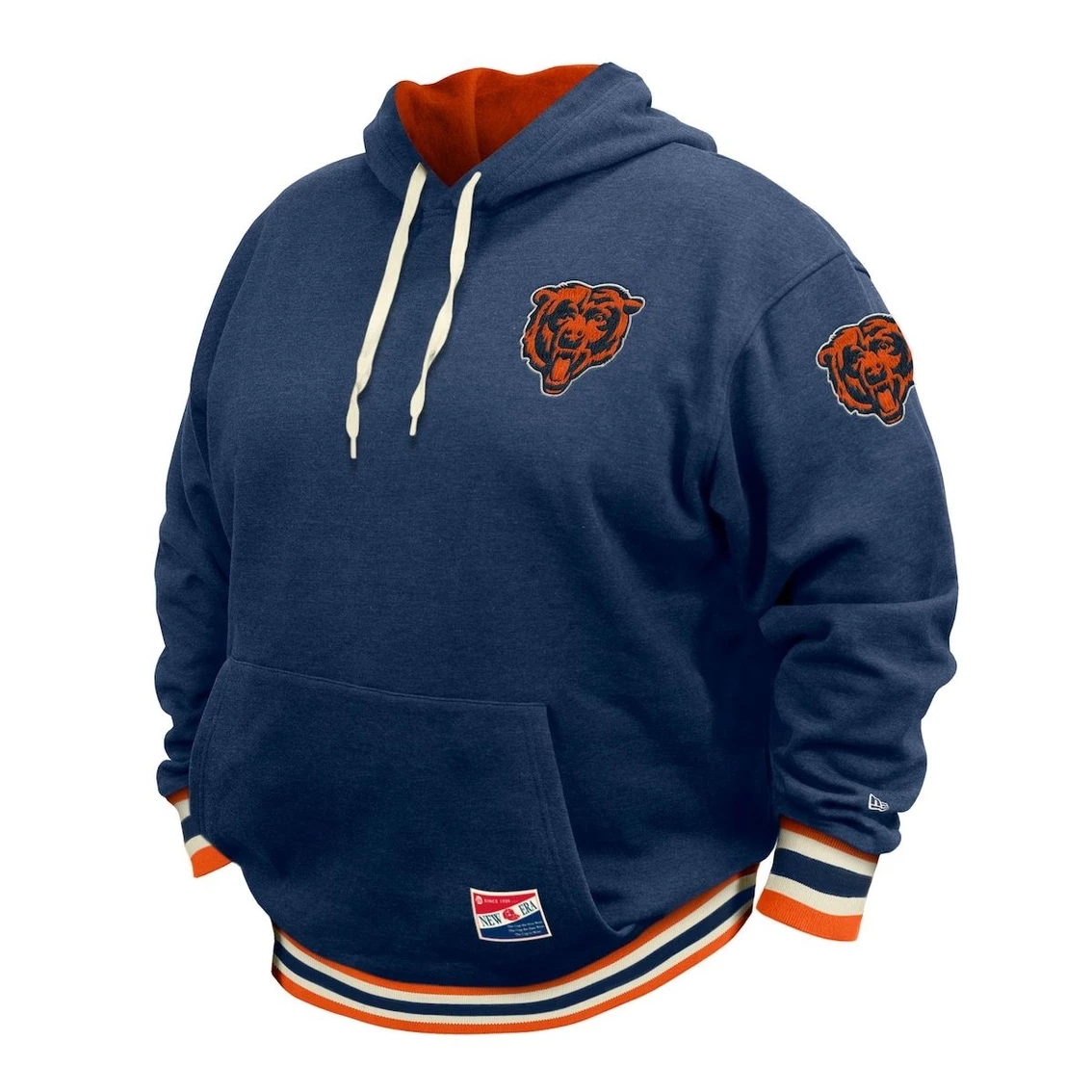 New Era Men's Navy Chicago Bears Throwback Pullover Hoodie 5 New Era Men's Navy Chicago Bears Throwback Pullover Hoodie - Image 3