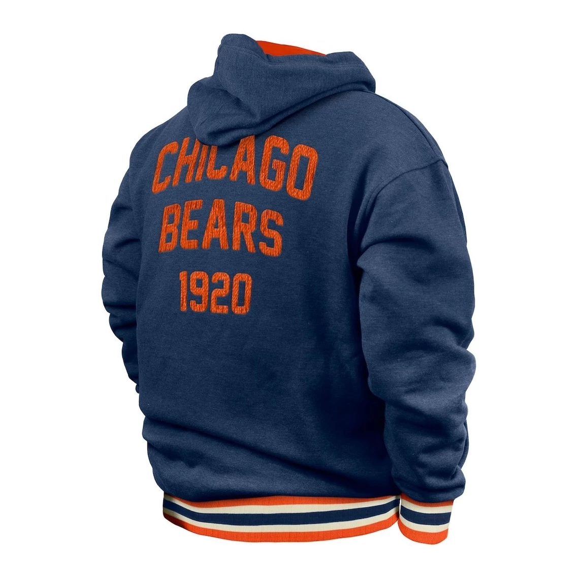 New Era Men's Navy Chicago Bears Throwback Pullover Hoodie 6 New Era Men's Navy Chicago Bears Throwback Pullover Hoodie - Image 4