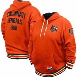 New Era Men's Orange Cincinnati Bengals Big & Tall NFL Pullover Hoodie