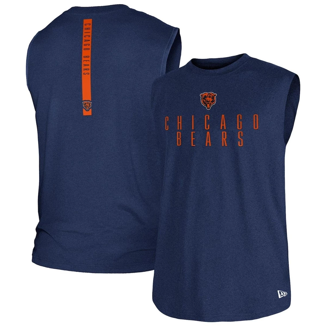 New Era Men's Navy Chicago Bears Team Muscle Tank Top 3 New Era Men's Navy Chicago Bears Team Muscle Tank Top